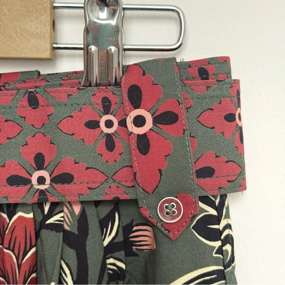 FARM Rio Arabesque Floral Green Buttons Midi Skirt, NWT π§π· - Picture 13 of 16